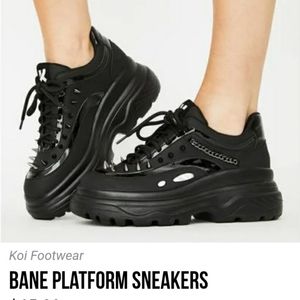 Bane of Exile platform sneakers from Dolls Kill